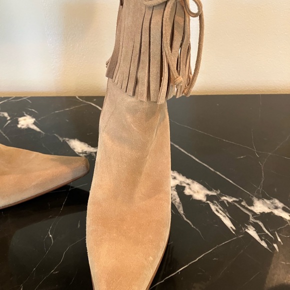 Nine West Beige Suede Booties - Picture 4 of 6